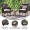 Flash Furniture Espresso Wicker Patio Chairs & Cream Cushions, PK 2 2-TW-3WBE074-BR-GG - alternate 5
